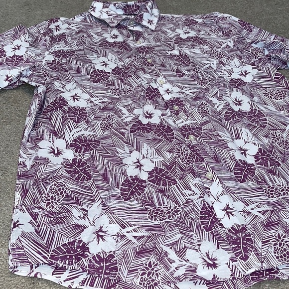 Men’s Van Heusen Air Classic Fit Button Down Cotton Collared Floral Dress Shirt - Picture 2 of 11